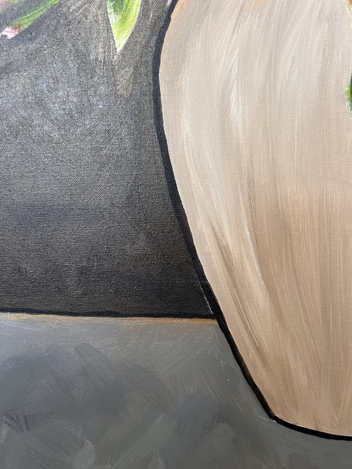 Schilderij acryl op katoen 100 x 100