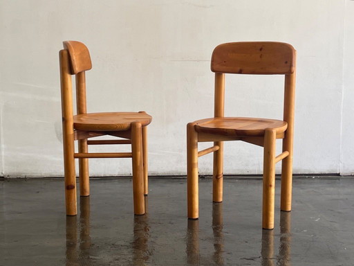 Satz von 6 Stühlen aus massivem Kiefernholz