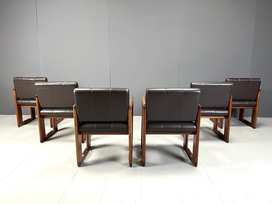 Image 1 of Set van 6 vintage eetkamerstoelen van Tobia & Afra Scarpa, 1970S