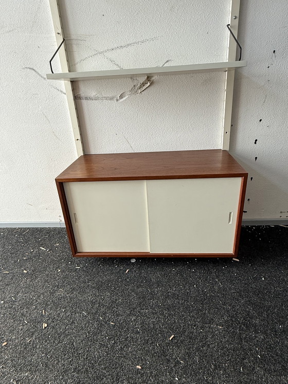 Image 1 of vintage Poul Cadovius Royal System wandsysteem uit de jaren 60, 