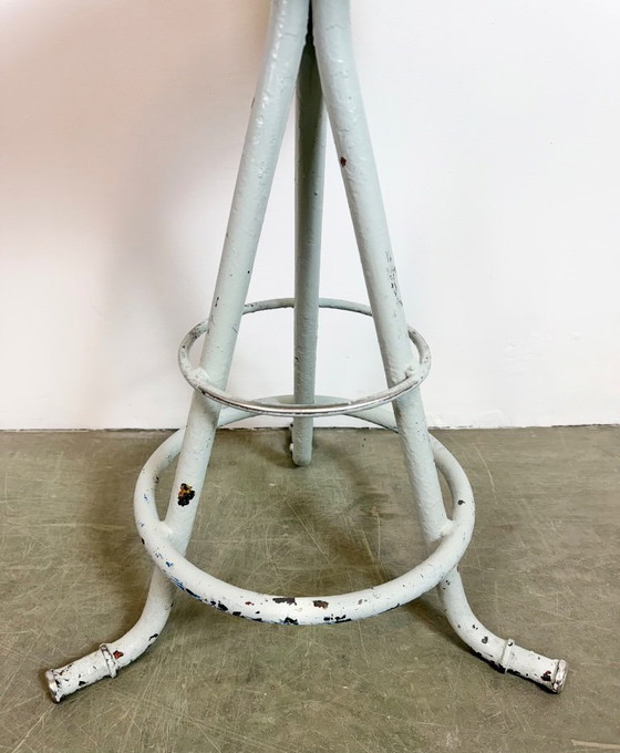 Image 1 of Grey Industrial Workshop Stool, 1960s