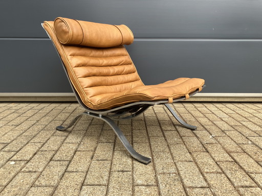 Arne Norell Ari lounge chair, Camel Cognac leder NIEUWSTAAT!