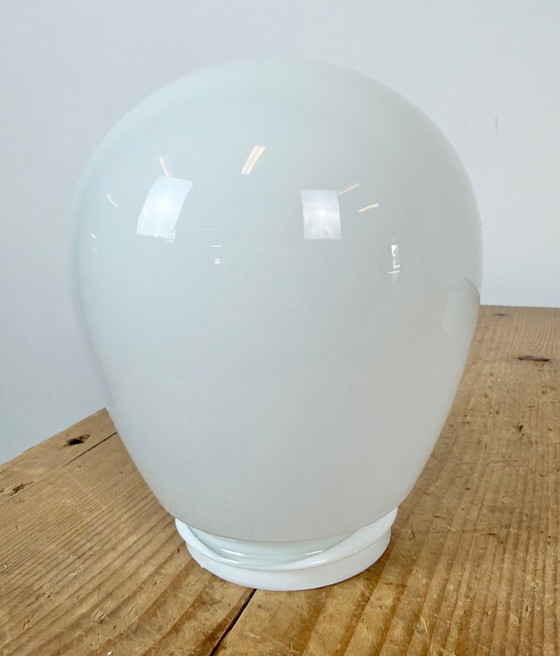 Vintage witte porseleinen plafondlamp, jaren 70 – Plafondlampen, Porcelain (photo 9 of 12)