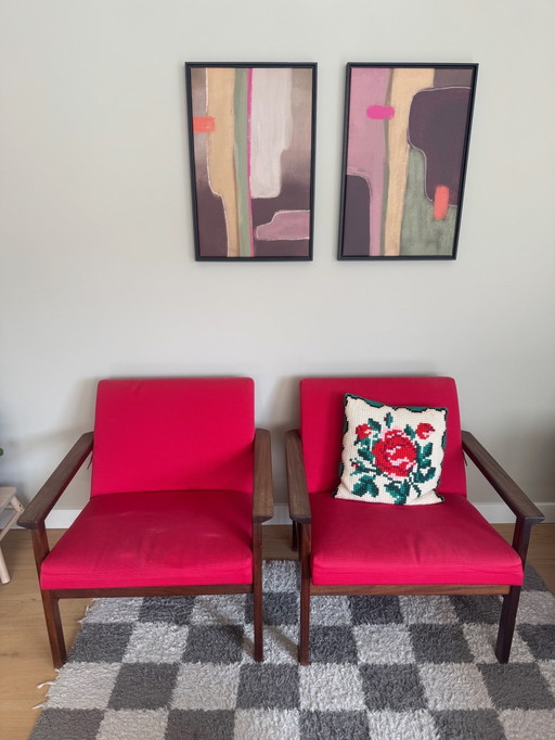 2 sillones vintage de teca Pastoe Yngve Eckström FU05