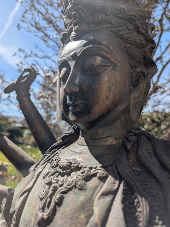 Image 1 of Large Bronze Statue of the Thousand-Armed Guanyin (Avalokiteshvara) – 114 cm