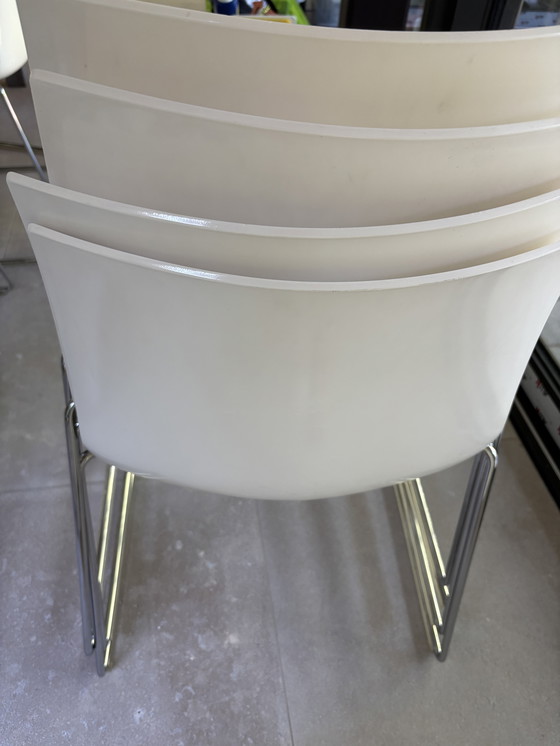 Image 1 of Arper Catifa 46 Set of 10 White Chairs