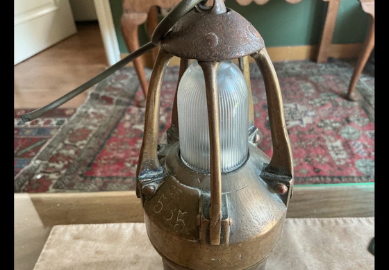 Antique Miner's Lamp – Table lamps, Glass, Metal (photo 2 of 5)