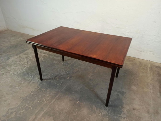 Table de salle à manger vintage extensible du milieu du siècle, Tables de salle à manger, Bois, Marron (photo 6 sur 15)