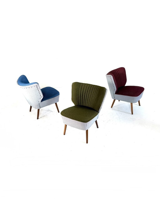 Set van 3 vintage cocktailfauteuils ‘60