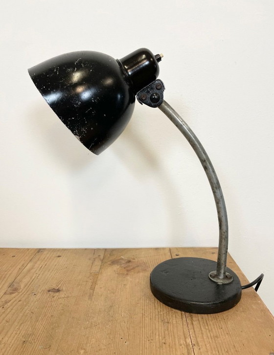 Image 1 of Schwarze Industrietischlampe, 1950er Jahre