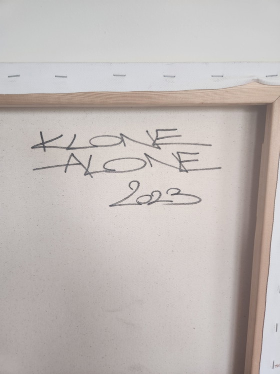 Image 1 of Original Painting 'Klone Alone' (2023) – Beautiful Figurative Work (80x60 cm)