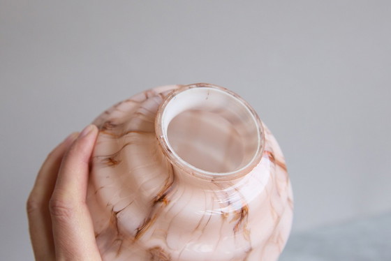 Image 1 of Art Deco roze marmeren draagbare lamp