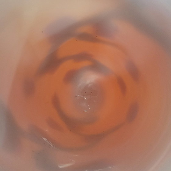 Image 1 of Jarrón floreado rojo, vidrio de Murano, 90’s - Italia