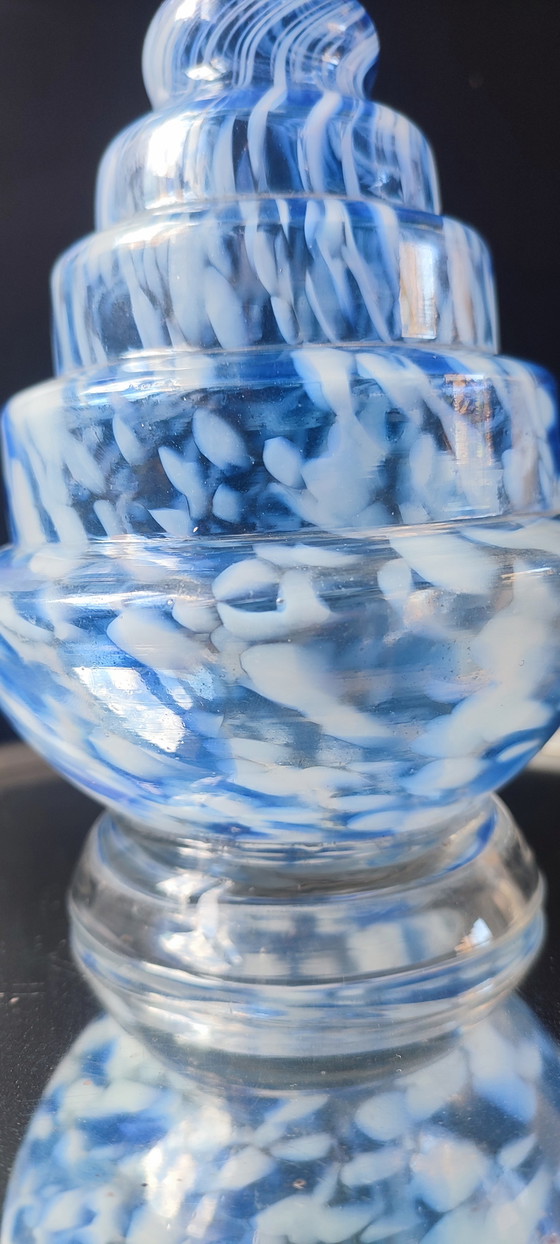 Image 1 of Geblazen glazen fles, glasfabriek Clichy, 20e eeuw