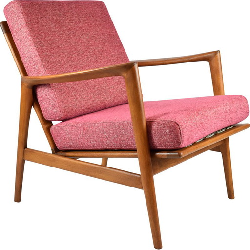 Poltrone vintage in legno, Danimarca 1960