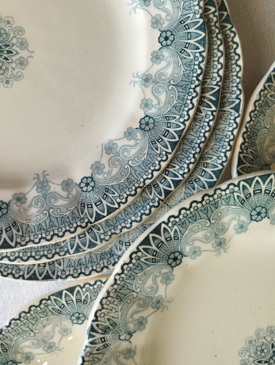 Image 1 of “Henriette” - 6 ironstone dinner plates HB Choisy-le-Roi