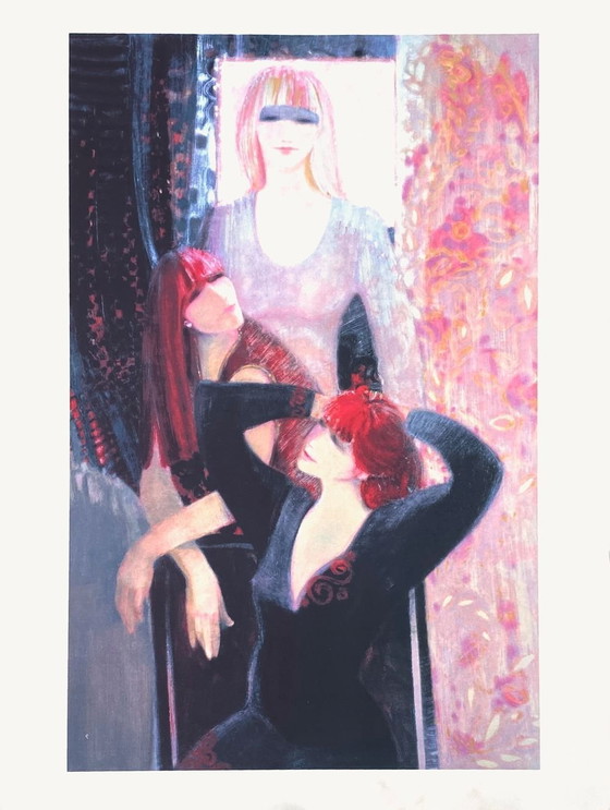 Image 1 of Hélène PICHOT Serigrafía Tres niñas 1995