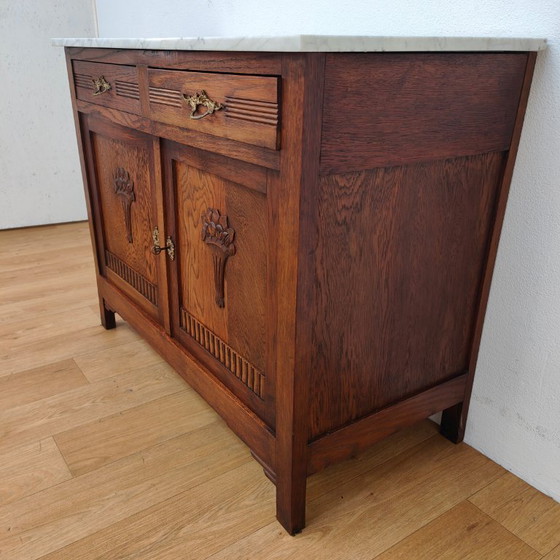 Image 1 of Vintage antique dresser/sideboard with marble top.