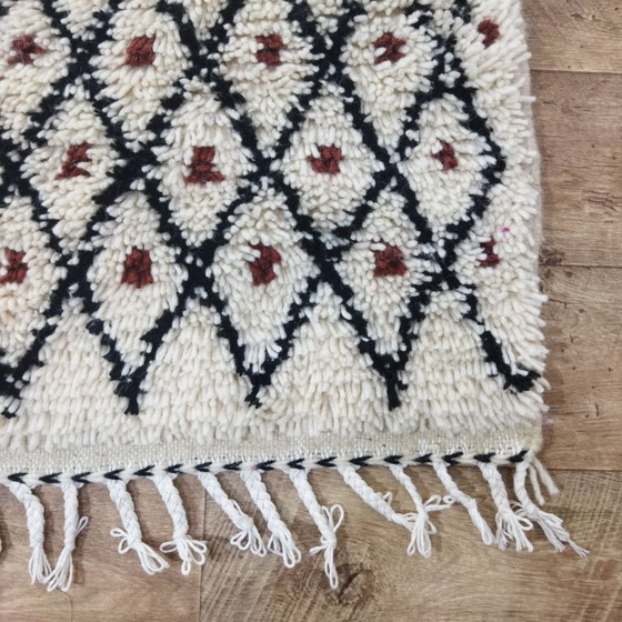 Image 1 of Diamond Berber Rug – Checked Berber Carpet | Moroccan Wool Rug | 204 × 102 cm