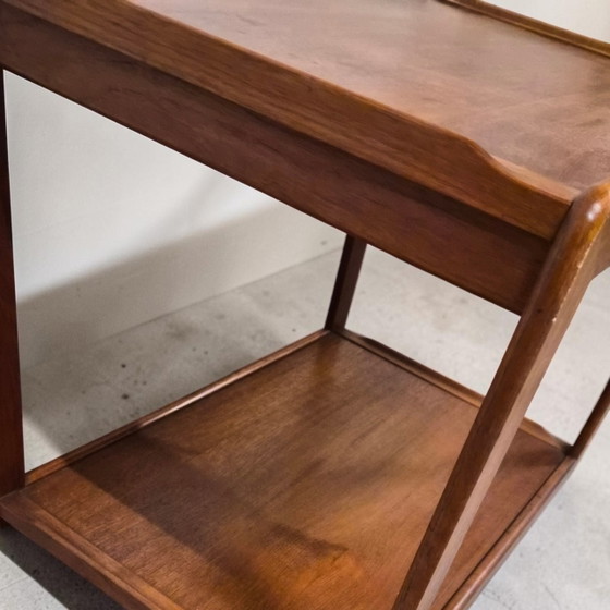 Chariot de bar en teck extensible, style milieu du XXe siècle, Danemark, années 1960 – Sika Mobler, Dessertes (photo 8 of 9)