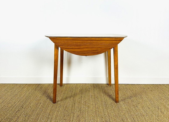 Image 1 of Table de salle à manger ronde vintage pliante, 1970