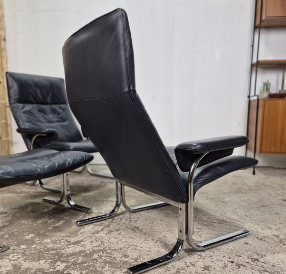 Image 1 of De Sede DS-2030 2x lounge chair + ottoman, vintage 80s