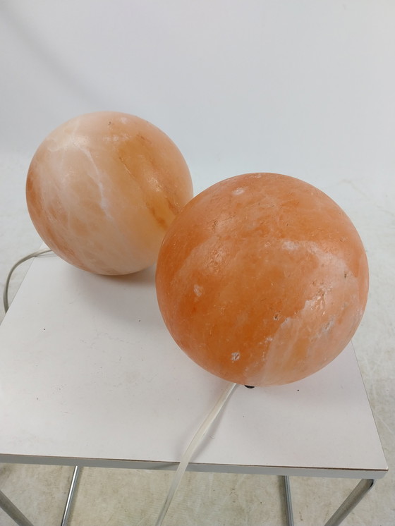 Image 1 of 1x Set of Spherical Salt Lamps 16cm Diameter 1960's