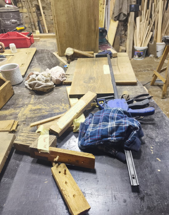 Antiker Eichen-Waschtischschrank – handrestauriert, Unikat – Schränke, Wood (photo 5 of 5)