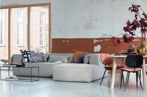 Woood Bean hoekbank, lichtgrijze stof, Hoekbanken, Textiel, Modern (foto 10 van 12)
