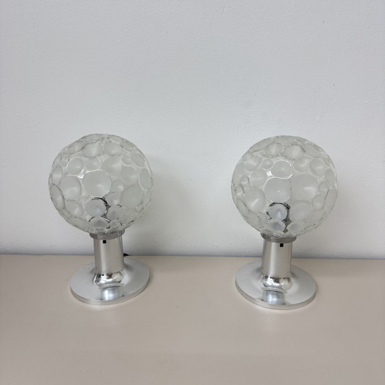 Image 1 of Hustadt leuchten glass table lamps , 1970s