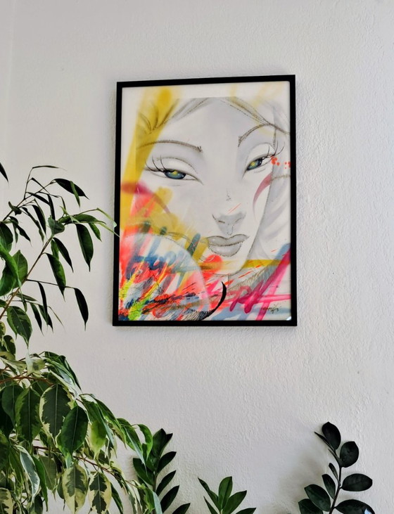 UTOPIA - Vandal White Précious - Tela d'artista incorniciata, Dipinti e disegni, Carta, Altro, Bianco, Modern (foto 4 di 15)