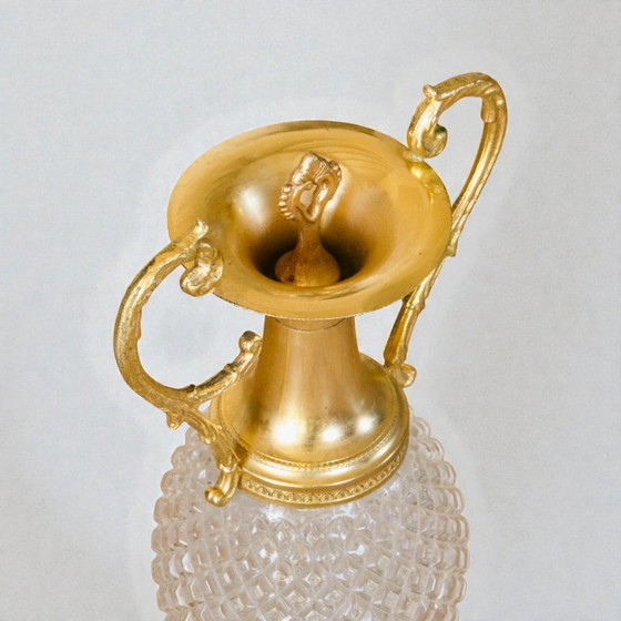 Image 1 of Water fountain from 1870-1890 in glass and brass