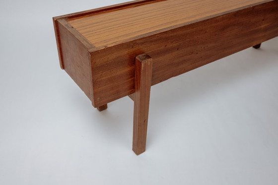 Image 1 of Smalle lange vintage salontafel of bijzettafel