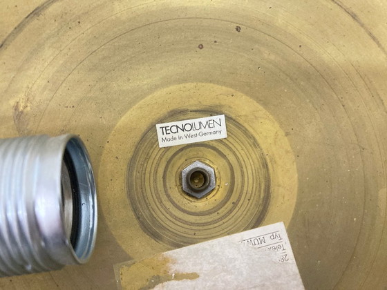 Image 1 of Lampada da parete Bauhaus in ottone e legno di Tecnolumen, disegnata da Eckhart Muthesius