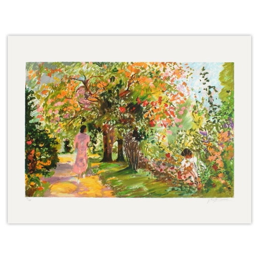 Yvonne CHEFFER-DELOUIS The Archbishop's Garden Signed lithograph