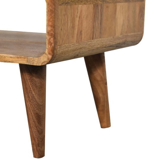 Image 1 of Mobile porta TV in legno massello di mango con effetto rovere.