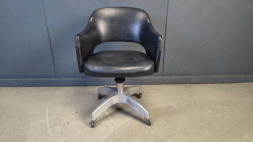 Mid Century Desk Chair, 1950s – bureaustoelen, Metal, Skai