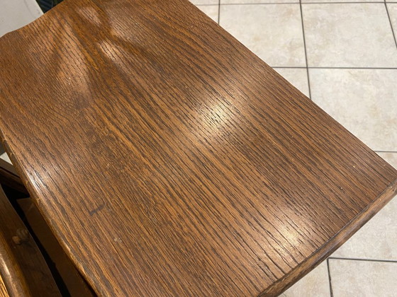 Image 1 of Coppia di comodini in rovere con cassetto e nicchia, anni '50