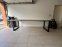 Unique Plane Tree Table with Metal Base