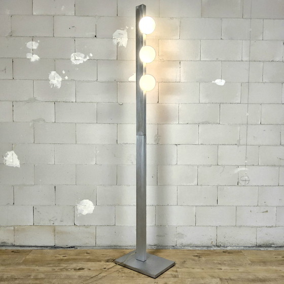 Image 1 of Unique vintage space age style chrome floor lamp (Massive) globe lamp
