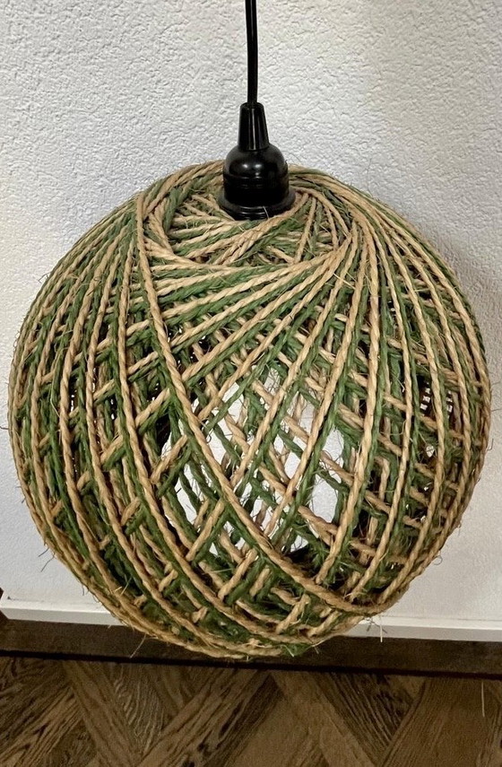 Image 1 of Vintage ‘sisal’ hanglamp jaren ’70