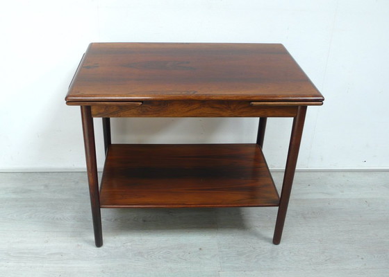 Image 1 of Uitschuifbare serveerwagen Dyrlund palissanderhout jaren 60 Mid Century Modern