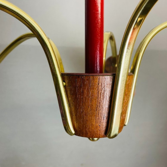 Image 1 of Lustre araignée Sputnik vintage moderne du milieu du siècle avec 5 lumières