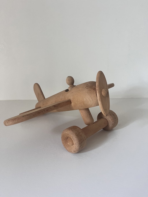 IKEA Solid Wood Toy Airplane – Vintage Scandinavian Design