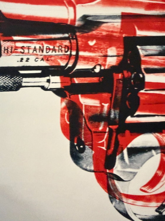 Image 1 of Andy Warhol (1928-1987), Geweer, ca. 1981-1982 (blok en rood op wit), copyright 2013 The Andy Warhol Foundation for the Visual.