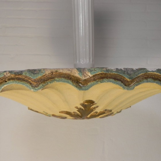 Grande lampada Art Déco in gesso, 70 cm di diametro, inizio XX secolo – Lampade a sospensione, Altro (photo 6 of 14)