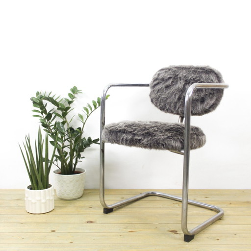 Vintage-Kunstlederstuhl, Spanien, 1970er Jahre