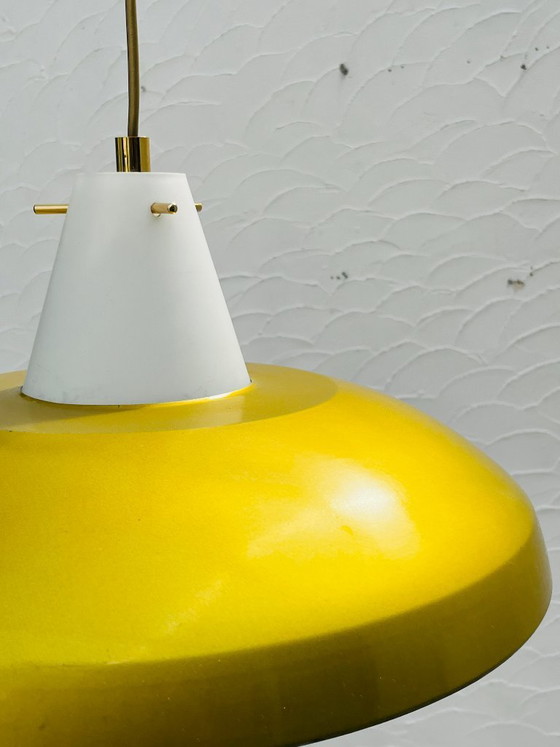 Image 1 of Philips Vintage Louis Kalff Style Pendant Lamp Mustard