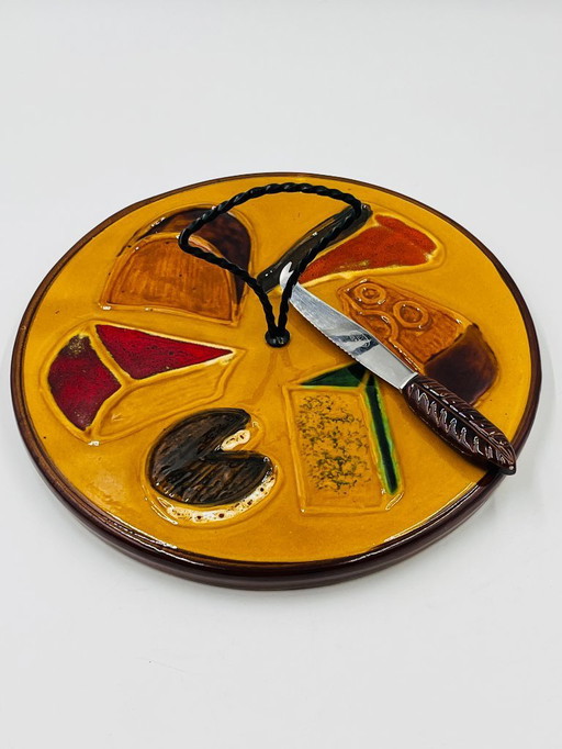 Plateau à Fromages avec couteau Vallauris