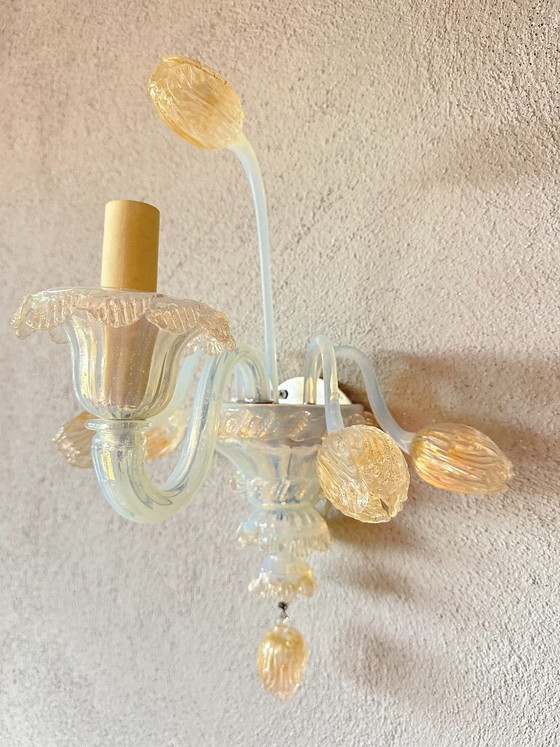 Vintage paar Murano wandlampen – Metaal, Murano Glas (photo 15 of 16)